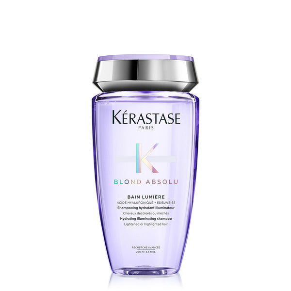 Kérastase Blond Absolu shampoo bottle on a white background Curious Salons Canada