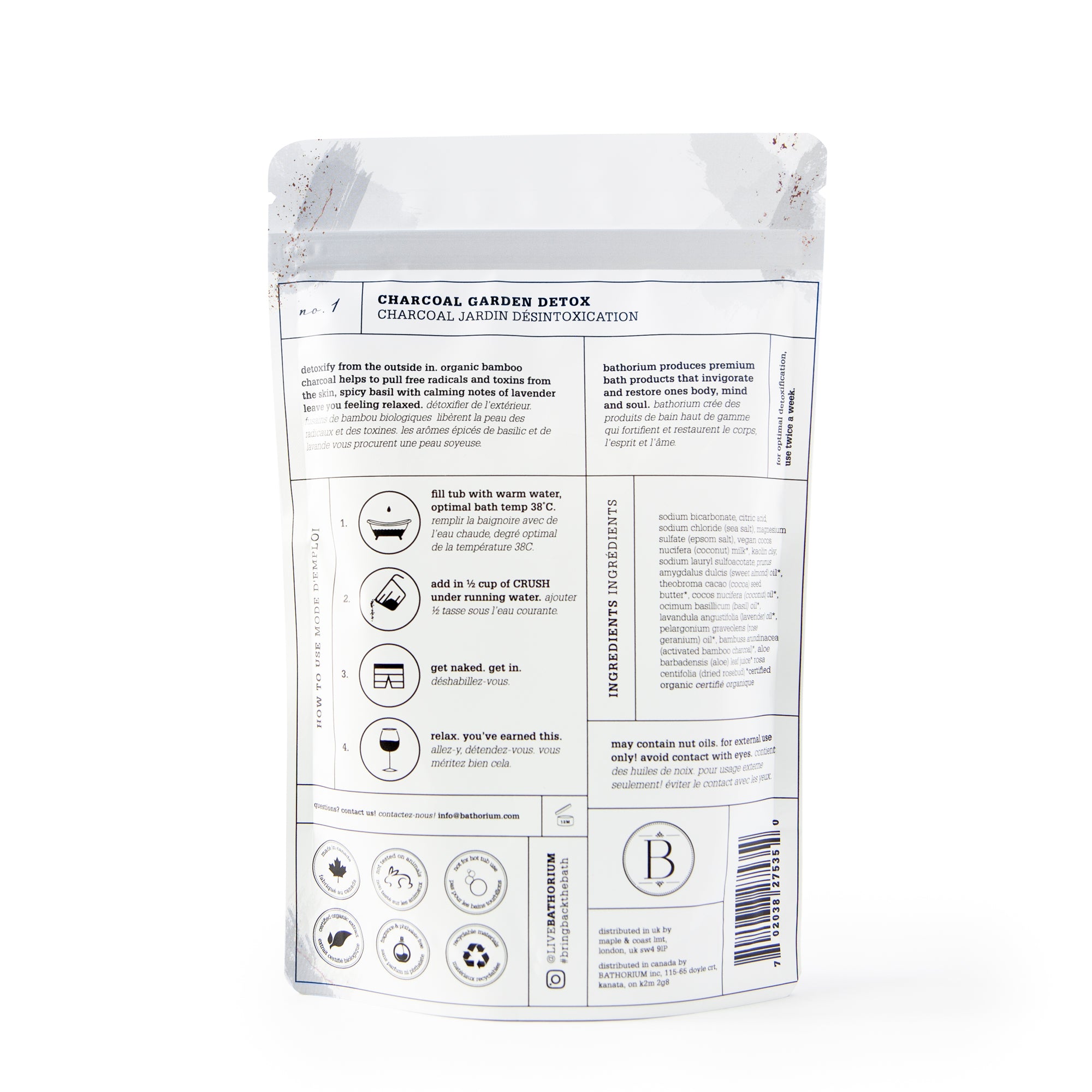 Charcoal Garden Detox Bath Crush  by Bathorium