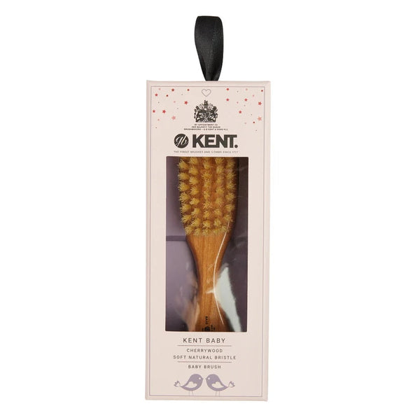 Kent BA10 Cherrywood Baby Brush - Soft White Natural Bristle