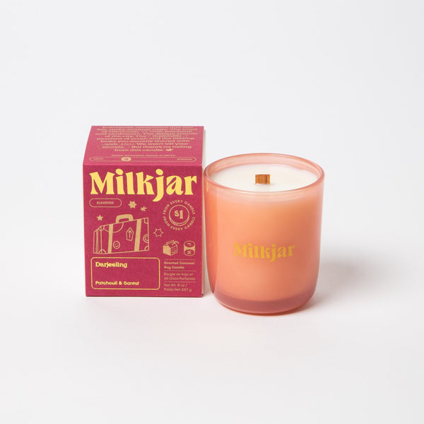 milk jar CANDLE CO. Darjeeling Candle – 8oz