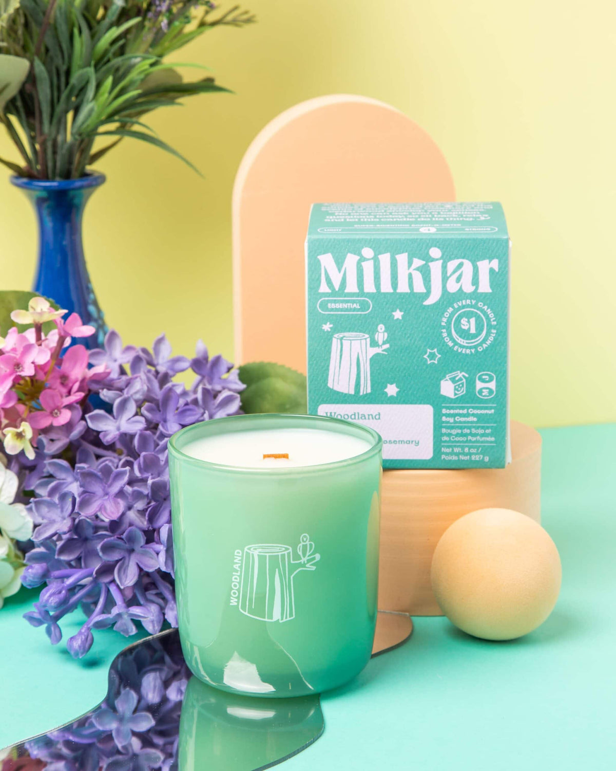 Milk Jar Candle Co. Woodland Essential Oil Candle – 8 oz