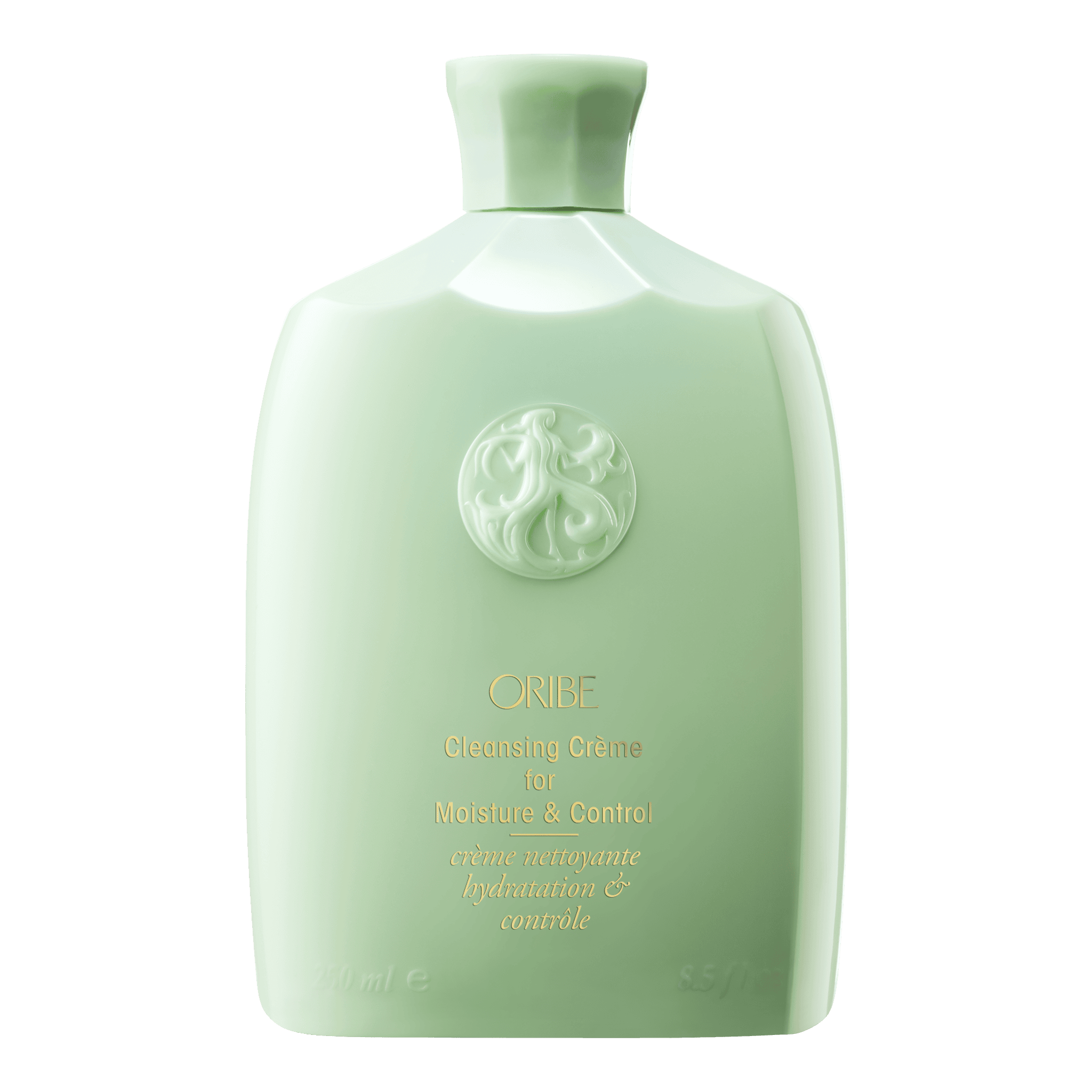 Oribe Cleaner Creme & Moisture Control in a Pistachio green bottle
