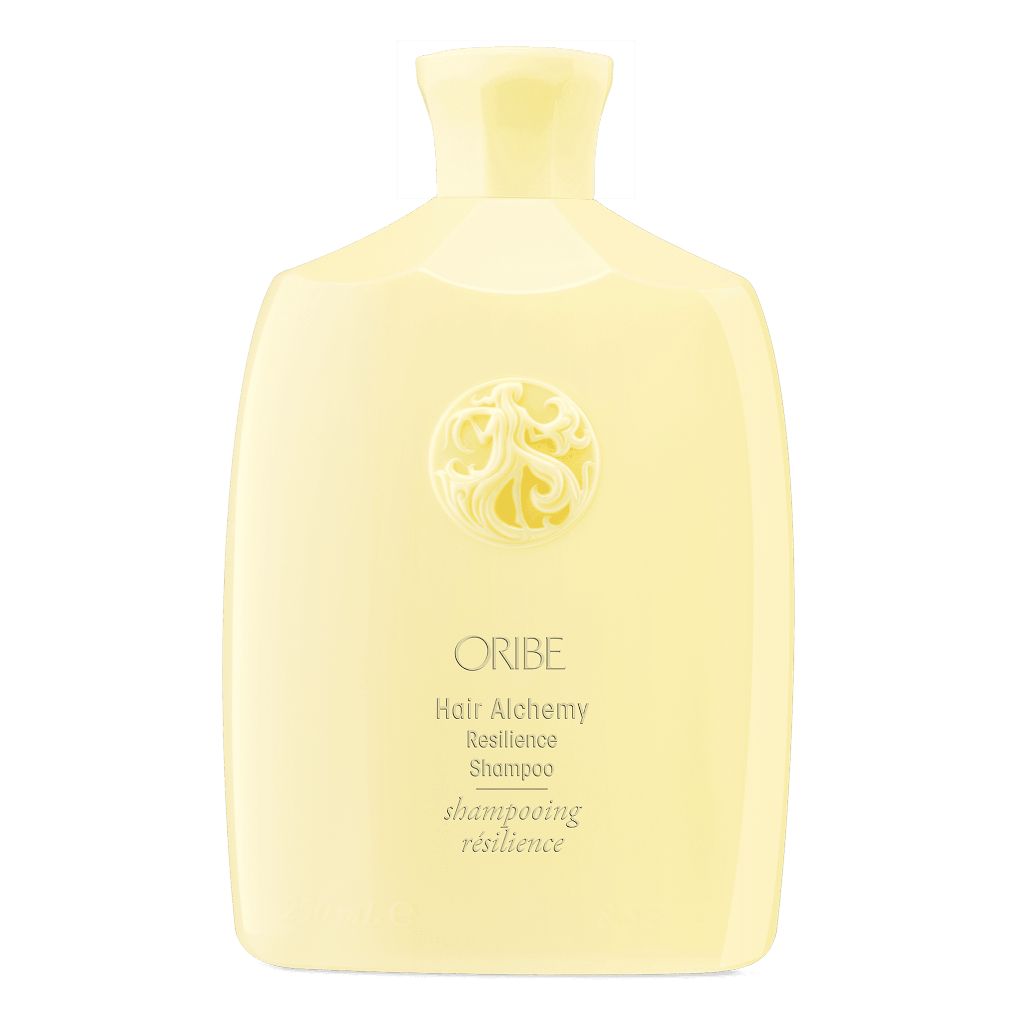Oribe Hair Alchemy Resilience Shampoo in yellow container
