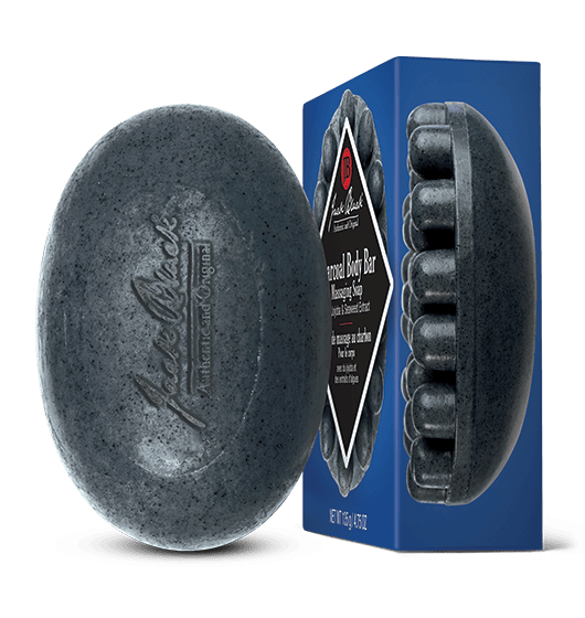 Jack Black Charcoal Body Bar - Massaging Exfoliating Soap for Men